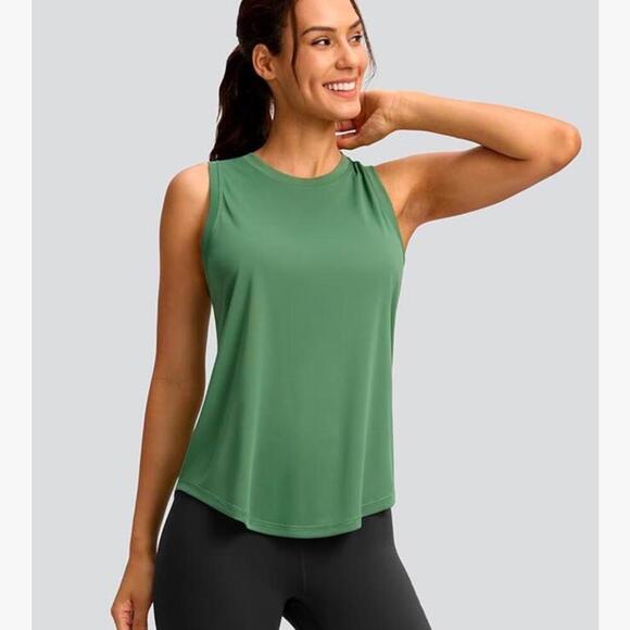 SANTINY Green Sleeveless Racerback Workout Tank Top Lightweight Women’s size XL - Picture 11 of 14